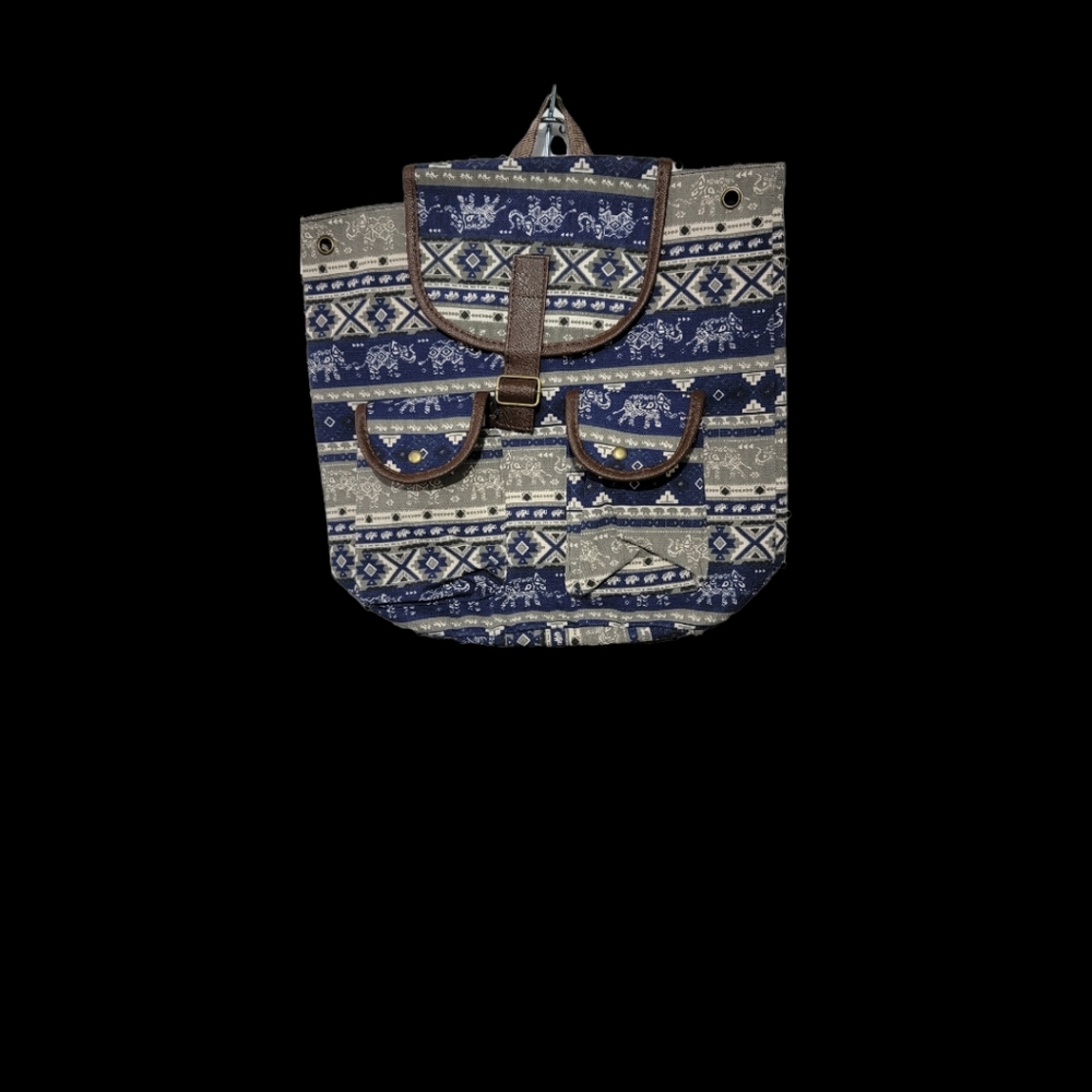 NWT Indian Print with Elephant Backpack Blue